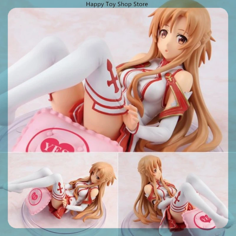 7 ซม.ดาบศิลปะออนไลน์ Yuuki Asuna โกหกท่าทางสาวอะนิเมะรูปปั้นเด็กคอลเลกชันเดสก์ท็อปตกแต่งเครื่องประดับของเล่น