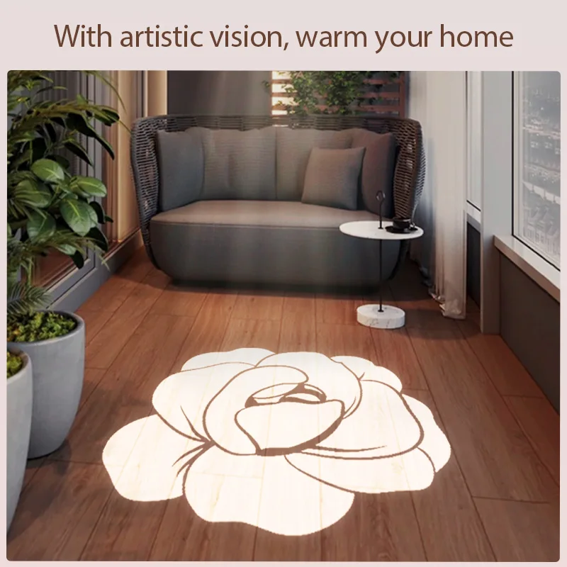 Nordic Indoor Recessed Spotlight-Embedded Ceiling Projection Light with Snow Star Patterns for Home Corridor & Hallway