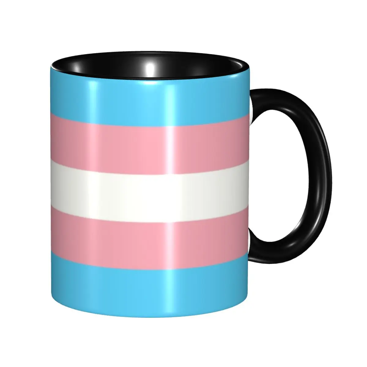 

Personalized LGBT Transgender Pride Flag Coffee Mug DIY Ceramic Milk Tea Cup