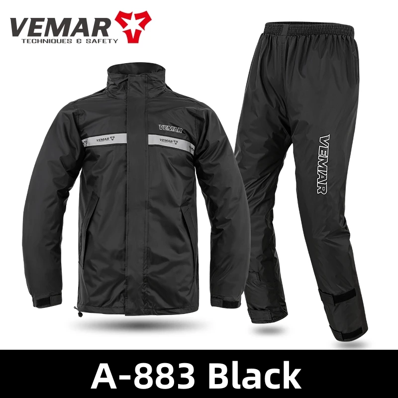 Motorcycle Rain Suit Waterproof Reflective Jacket Pants Set Men Women Motocross Motorbike Cycling Raincoat Gear