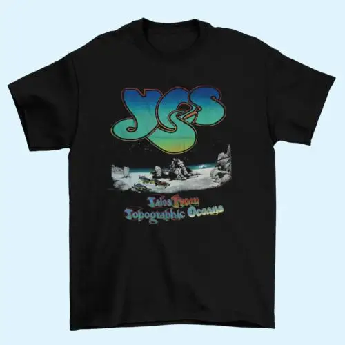 Yes Band Shirt Black Cotton Short Sleeve All Size S-234XL Gift  For Fans