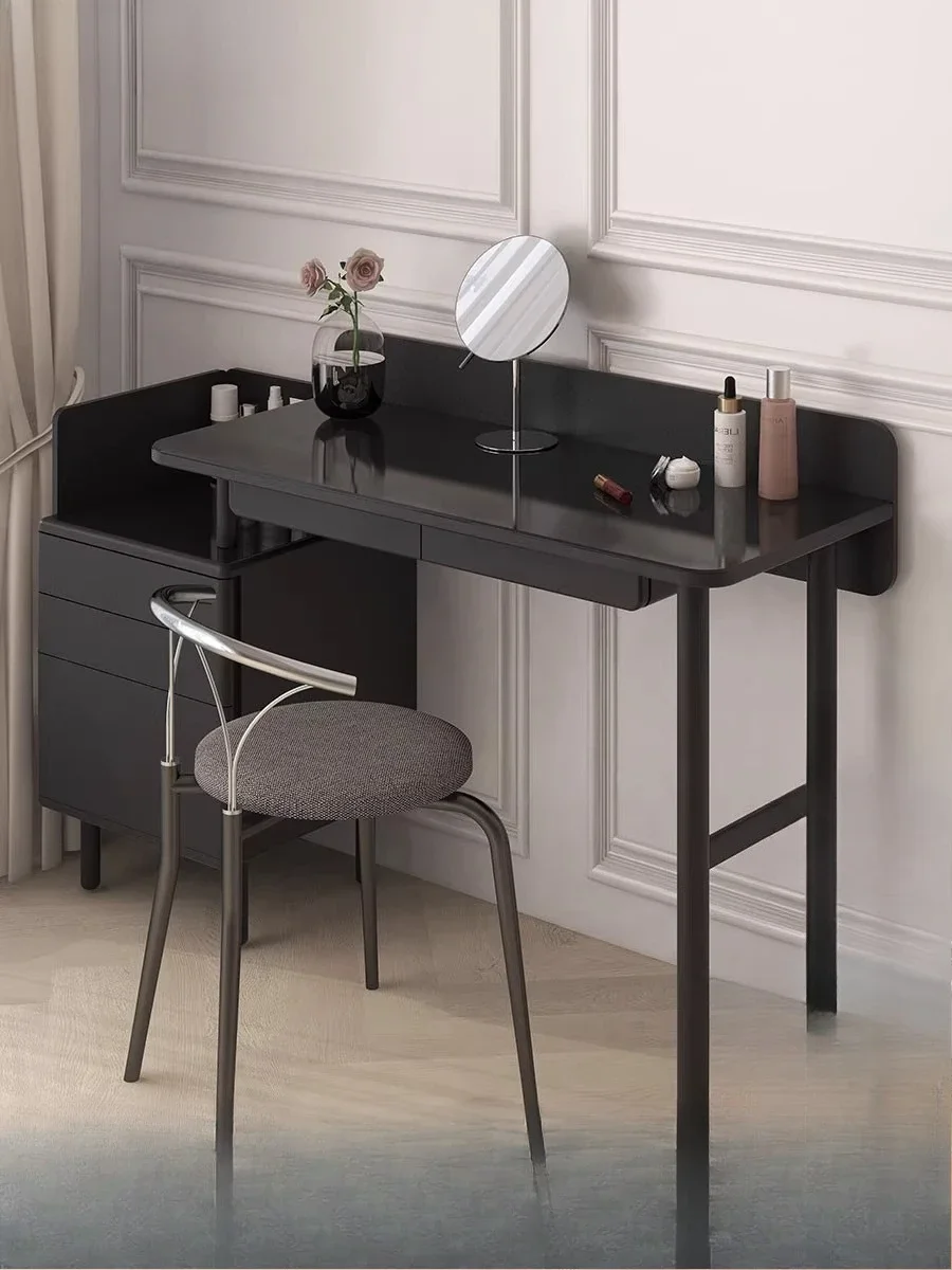 Nordic style light luxury dresser desk, household small apartment study, bedroom modern simple telescopic table dressing table
