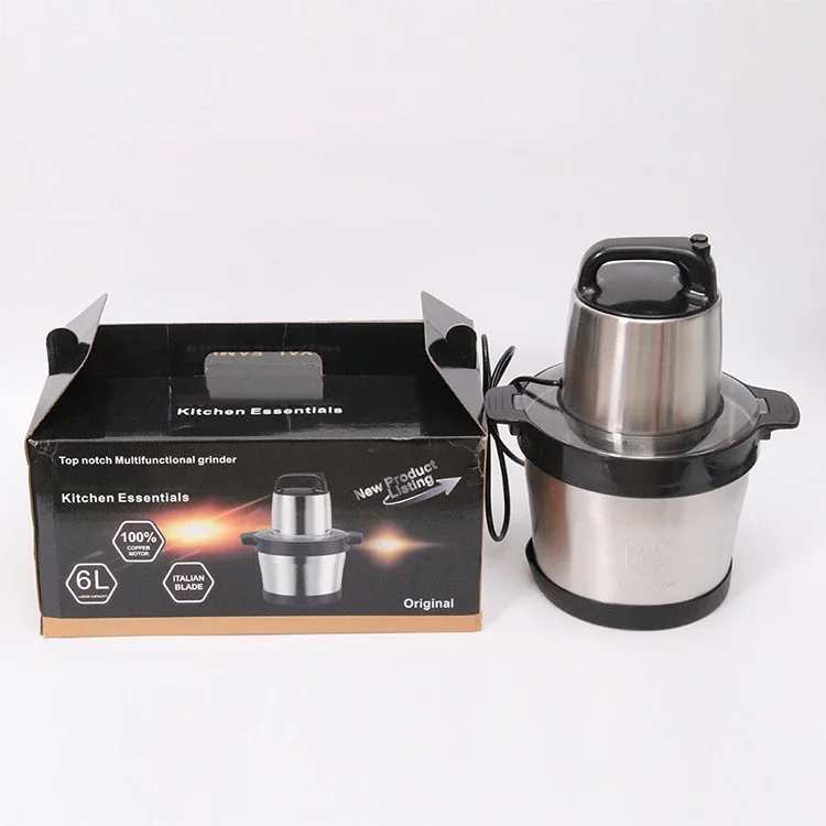 

Hot Sell 6L Meat Chopper Best Home Kitchen Food Process Stainless Steel Electric Meat Grinder