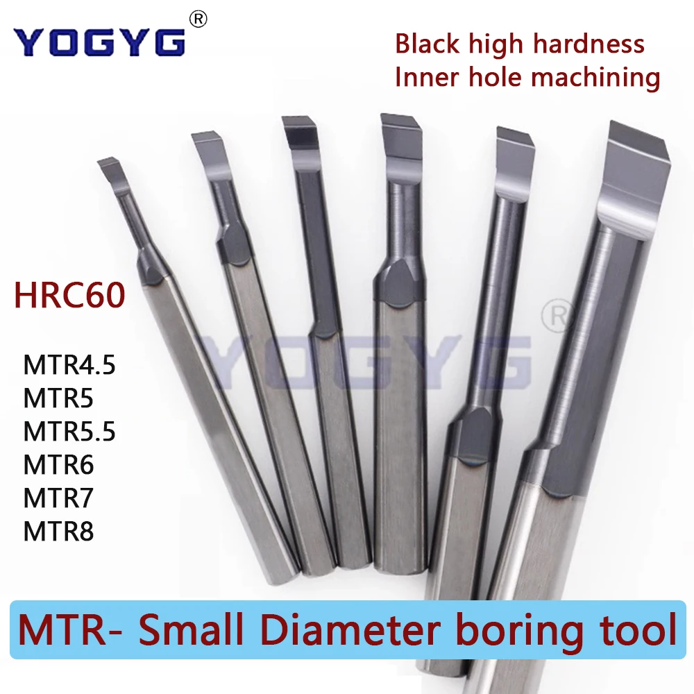 

HRC60 MTR4.5/5/5.5/6/7/8Black high hardness small bore boring tools Inner hole machining integral carbide Inner bore boring tool