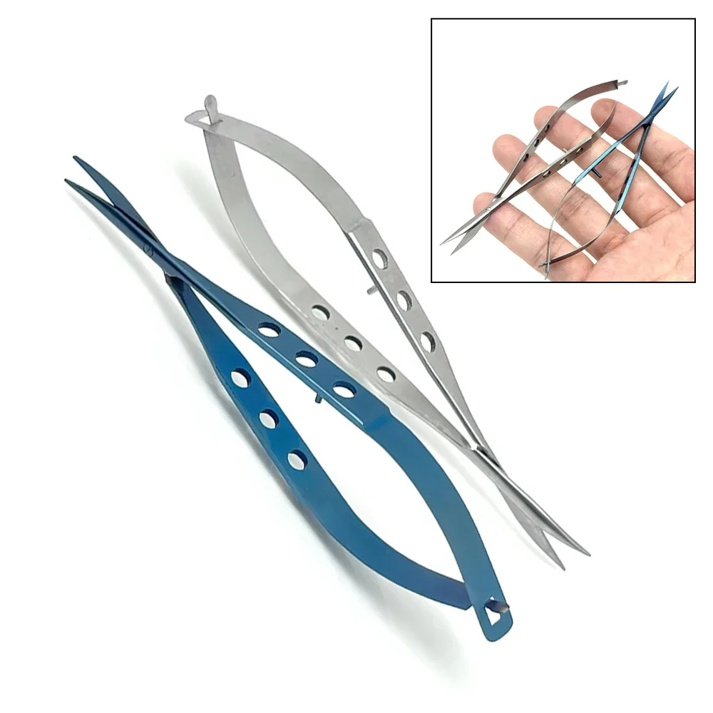 Conjunctival Scissors Curved Blunt Fine Tip Eye Scissors Titanium Ophthalmic Surgical Dental Instruments Micro