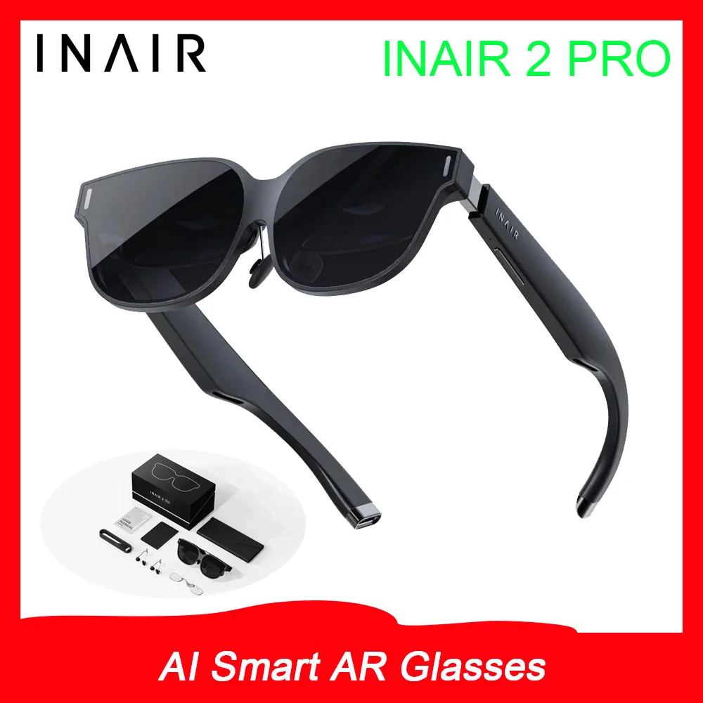 

Очки INAIR 2 PRO AI Smart AR | Реальность/виртуальный переключатель | Дисплей 135 дюймов, 120 Гц | Многоэкранный и сверхширокий режим