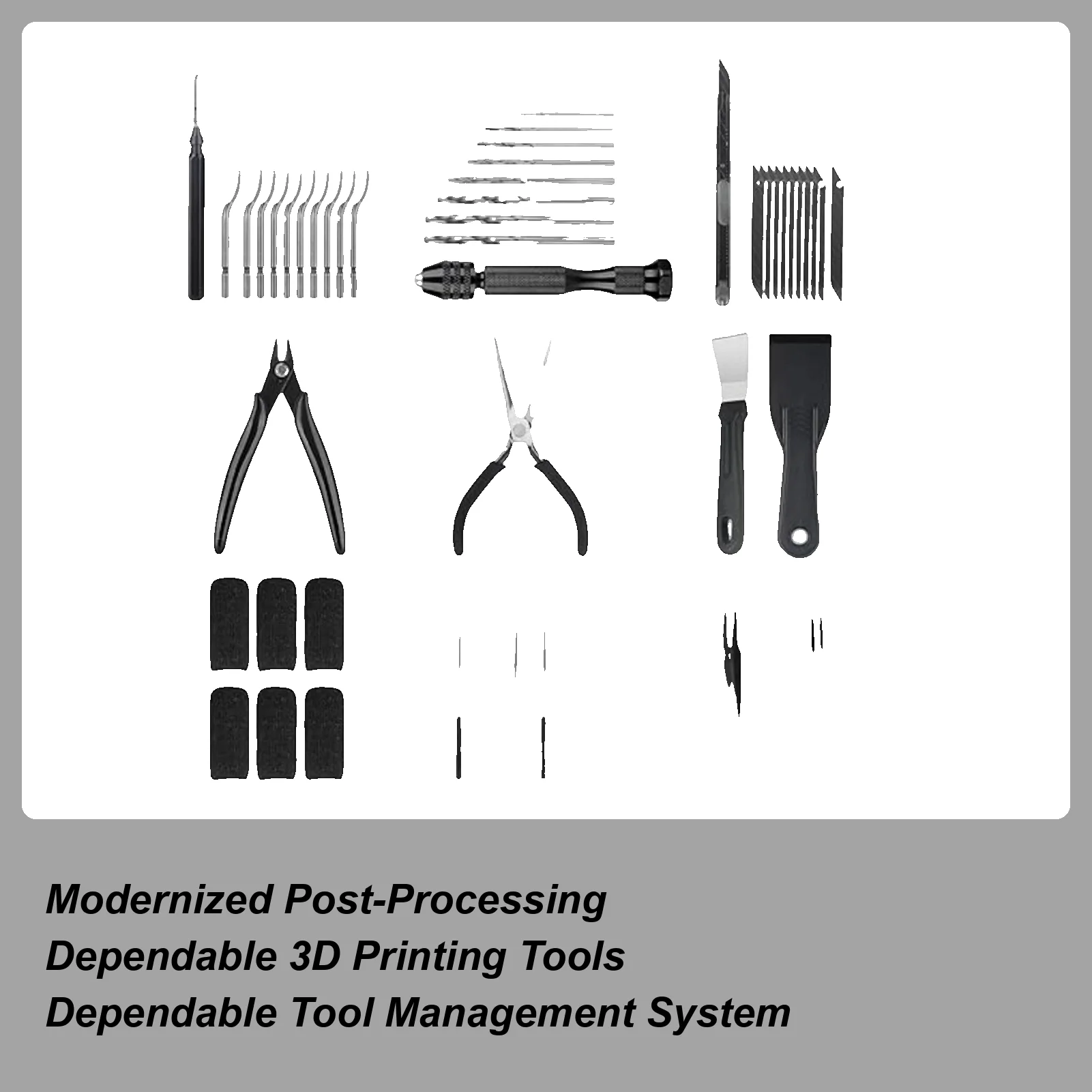 

3D Printer Tools Multi-Functional Post-Processing Drilling Deburring Tools For 3D Printer For Beginners Professionals Hobbyists