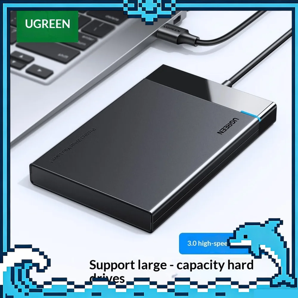 UGREEN US221 30847 Tool Free 2.5 Inch SATA to USB 3.0 External Hard Drive Enclosure HDD SSD Case