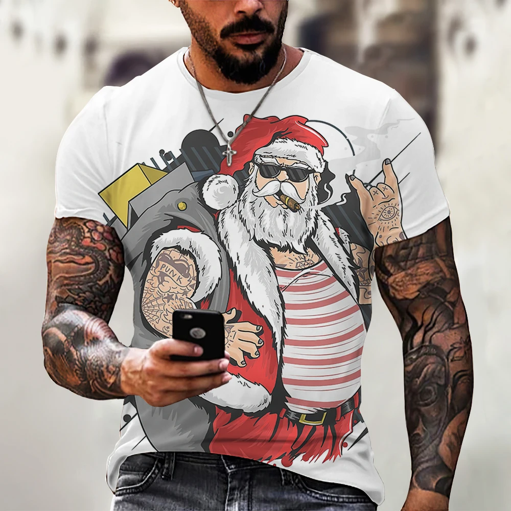 New 3D Print Causal Clothing Christmas Pattern Fashion Men Women T-shirt Plus Size Size S-7XL Four Seasons Casual HOT