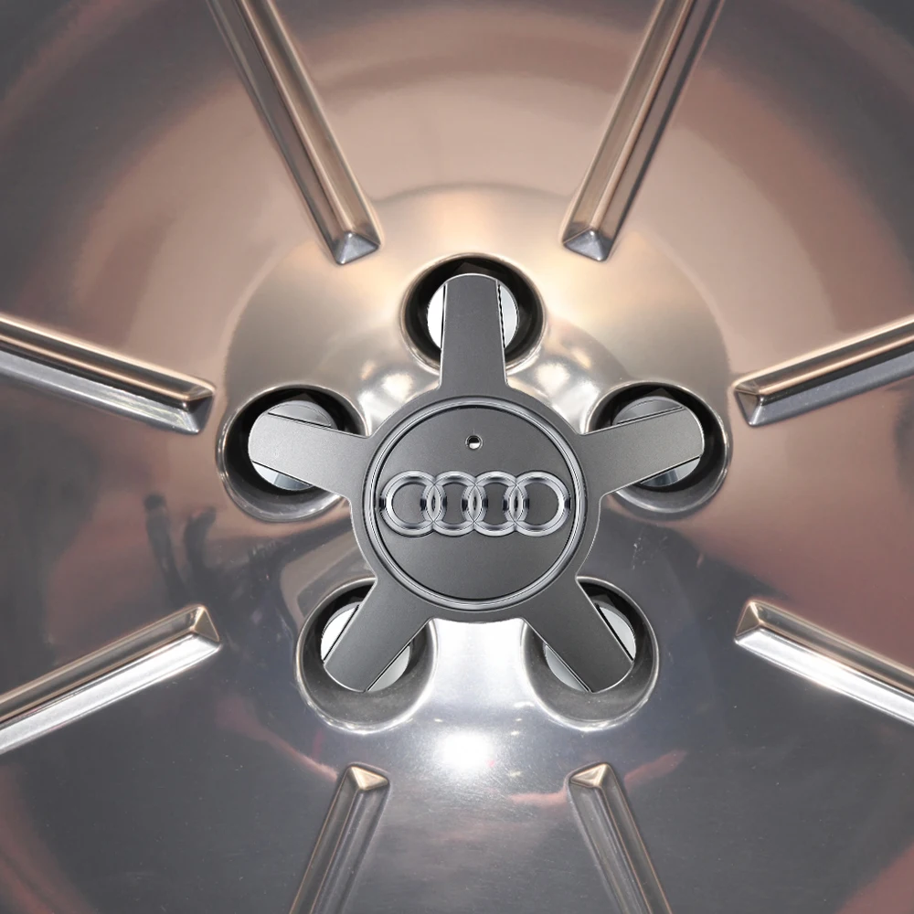 4PCS Car Five Claws Wheel Center Cap Hub Covers Auto Emblem Decoration Accessories for AUDI A4 B8 B6 B9 B7 A3 8P 8V 8L A6 C7 C6