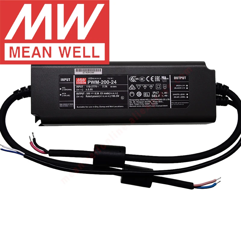 Imagem -06 - Original Médio Bem Pwm60 120 20012 24kn Pfc Função Pwm-kn Séries 60w 120w 200w Tensão Constante Pwm Saída Knx Led Driver