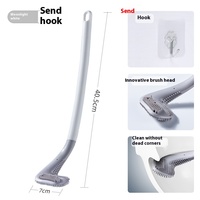 Gianxi Golf Toilet Brush Home No Dead Angle Toilet God Tool Bathroom Wall Mounted Silicone Cleaning Brush