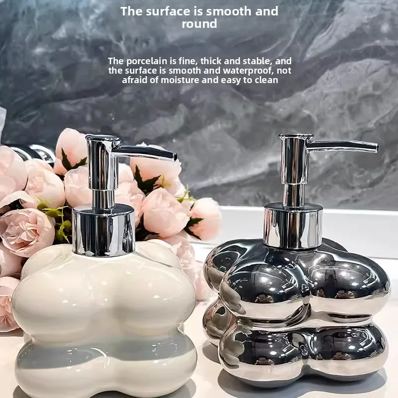 

Керамическая подбутылка, легкий роскошный гель для душа для ванной комнаты, бутылка для дезинфицирующего средства для рук, высокое качество, креативный лосьон, шампунь, пресс-бутылка