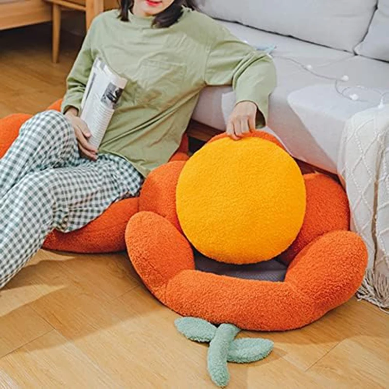 Flower Seat Cushion Cute Floor Pillow Thickened Flower Shape Floor Pillows Seating Floor Cushions Relax Yoga Meditation Durable