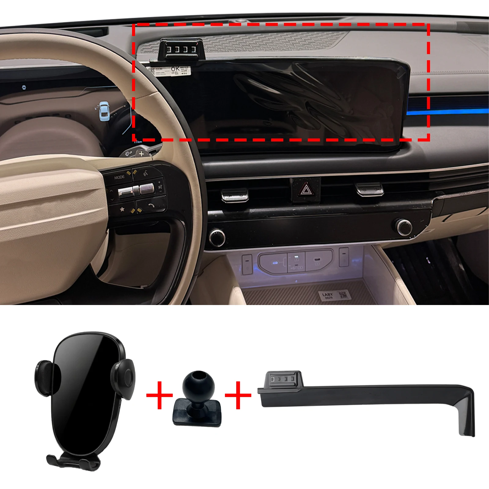 for Kia K8 K 8 2024 2025 2026  Mobile Phone Bracket, Dashboard Mount Simple Installation Car Accessories