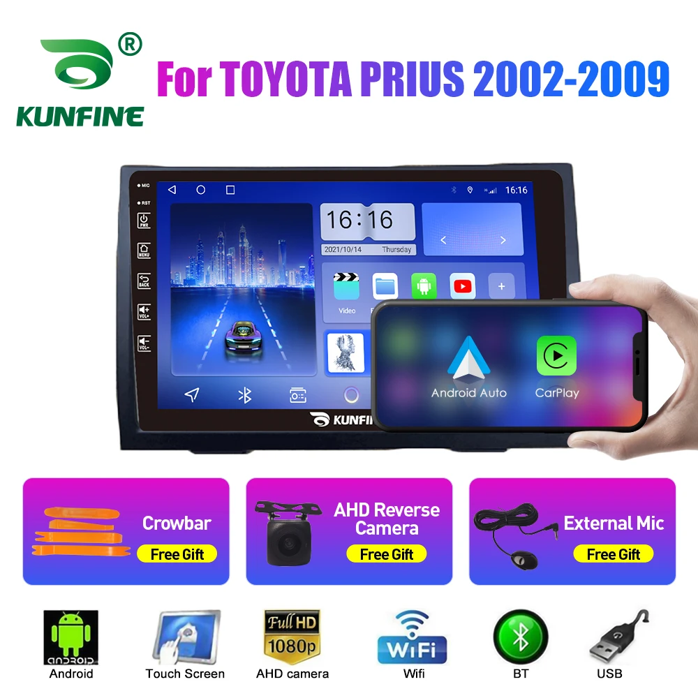 

Автомобильный радиоприемник для TOYOTA PRIUS 2002-2009 2Din Android, восьмиядерный автомобильный стерео DVD, GPS-навигатор, плеер, мультимедиа, Android, авто Carplay