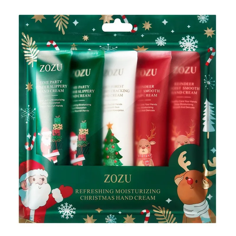 Christmas gift 5/box hand cream set, cream texture, hand cream travel pack, durable moisturizer-30g/piece gift for wome