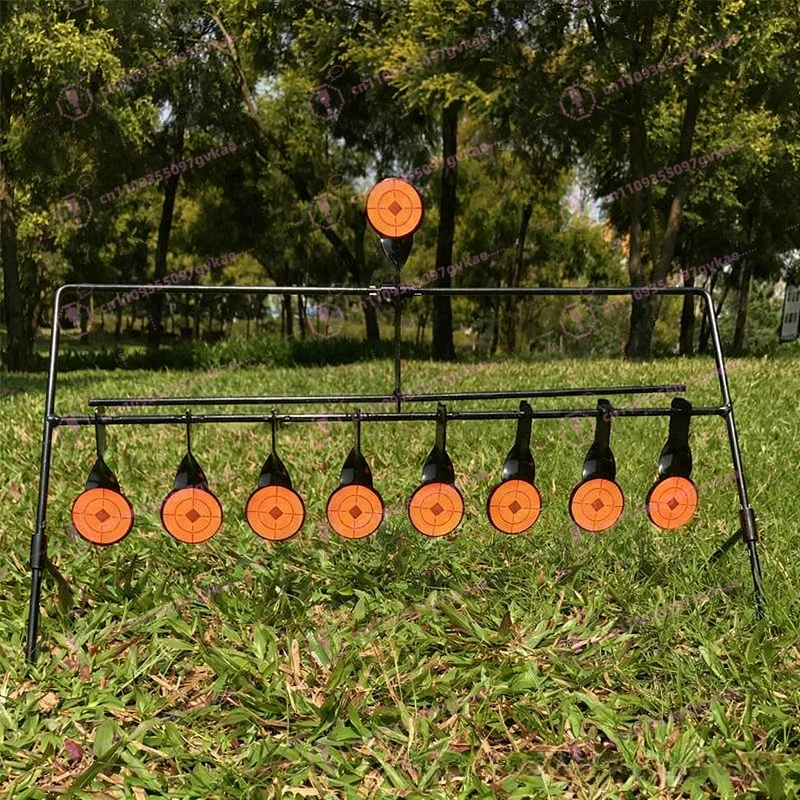 9 Pcs Steel Slingshot Target Windproof Shooting Practice Target High Hardness Outdoor Shooting Accessory