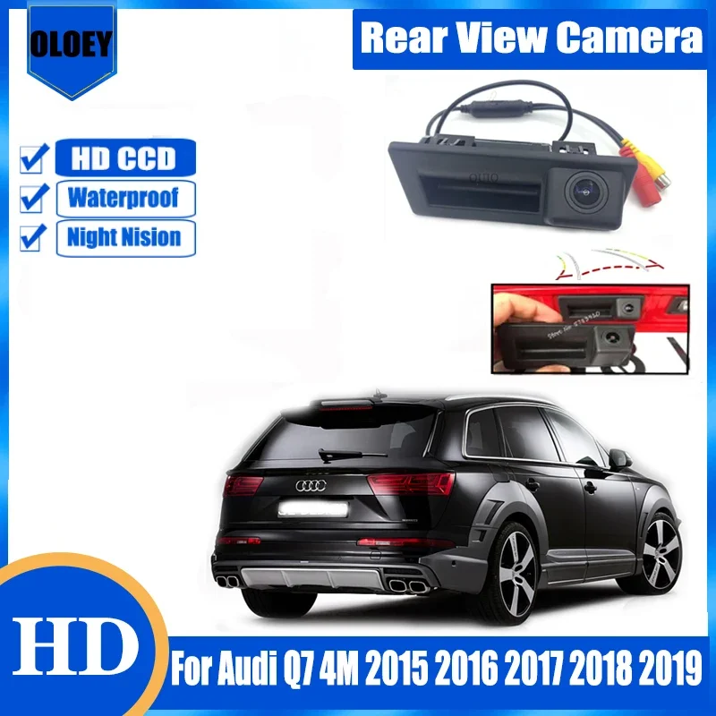 

HD rear view camera For Audi Q7 4M 2015 2016 2017 2018 2019 Trunk Handle Camera Backup Waterproof Parking Reversing Camera