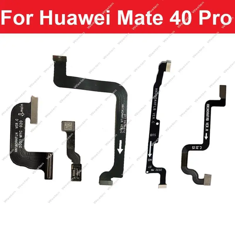 For Huawei Mate 40 Pro Motherboard Flex Rear Camera Light Focus Flex Signal Antenna Fingerprint SIM Card Connection Flex Cable