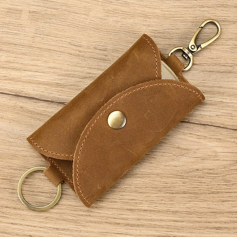 Genuine Leather Keychain Men Women High Quality Buckle Multifunction Key Bag Housekeeper Holders Keys Organizer Case