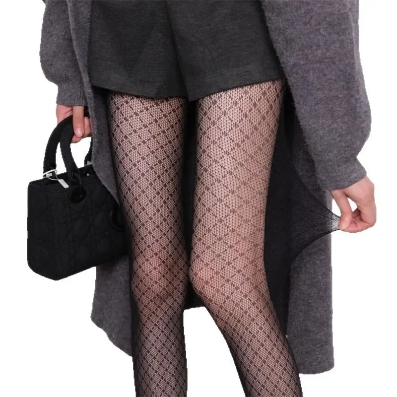 

Колготки в клетку с ромбами, женские сексуальные колготки в стиле ретро, нейлоновые сетчатые колготки, украшающие ноги, ажурные чулки для тела, стиль