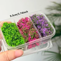 3colors Combination Miniature Model Colorful Flower Vines, Simulation Vine with Storage Box for DIY Mini Model Railway 3