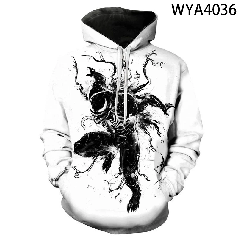 Miniso Movie Venom 3D Printed Hoodies Men Women Children Fashion Pullover Long Sleeve Boy Girl Kids Sweatshirts Cool Jacket