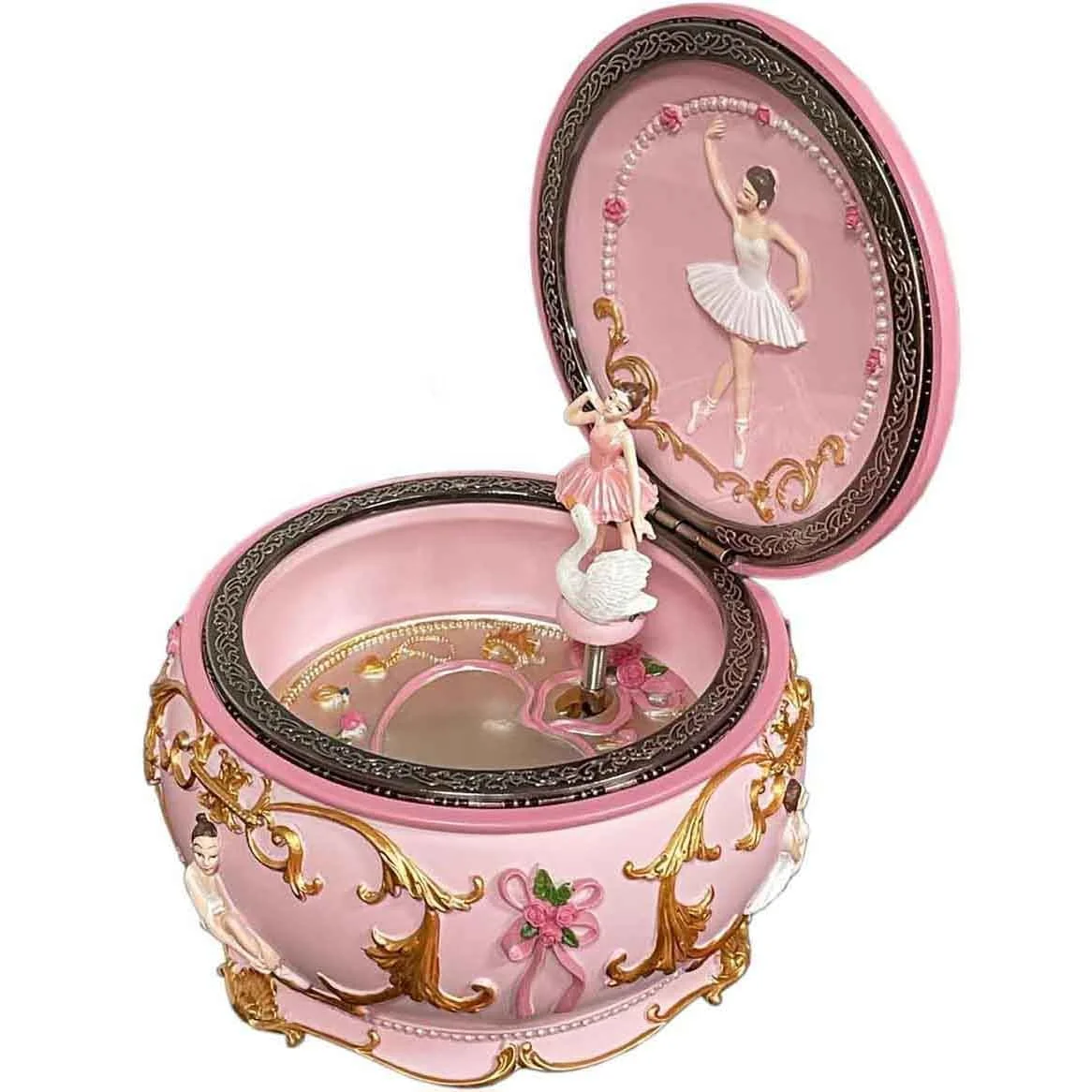 Ever Bright Eight Music Box Wholesale Colorful LED Rotating Dance Ballet Carousel Horse Made of Durable Resin SANKYO Movement