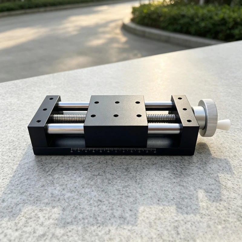 Manual Linear Slide Hand Crank Translation Stage with Locking Scale Precision Optical Mount Lab