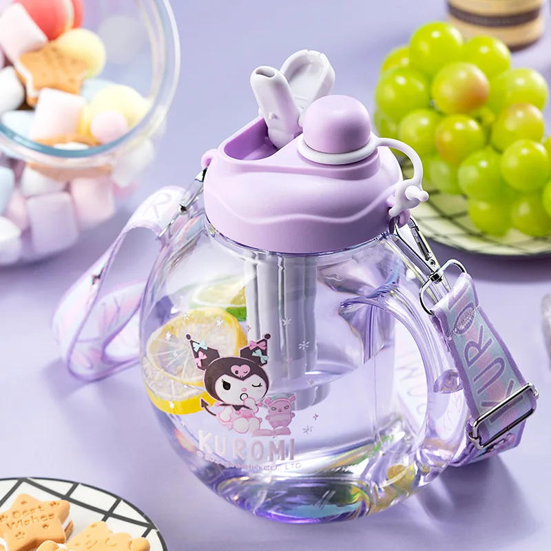 Kawaii sanrio meine melodie kuromi hallo kitty traum wird wahr plastik becher hoch kapazität tee lager kessel anime figur festival