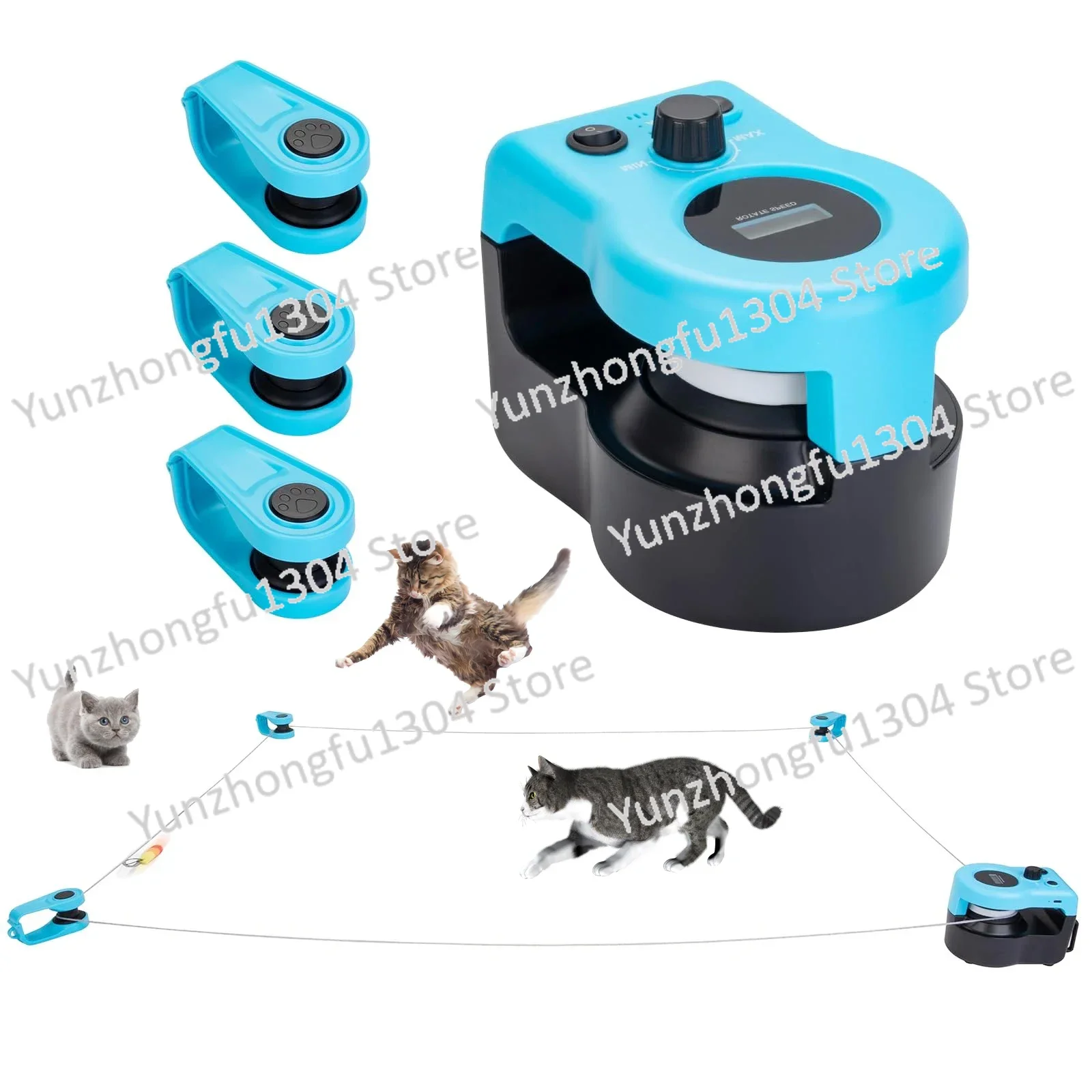 Cat Toys for Indoor Interactive Wheel Exerciser New Cat Treadmill for Indoor Adjustable Speed Simulated Hunting Toy