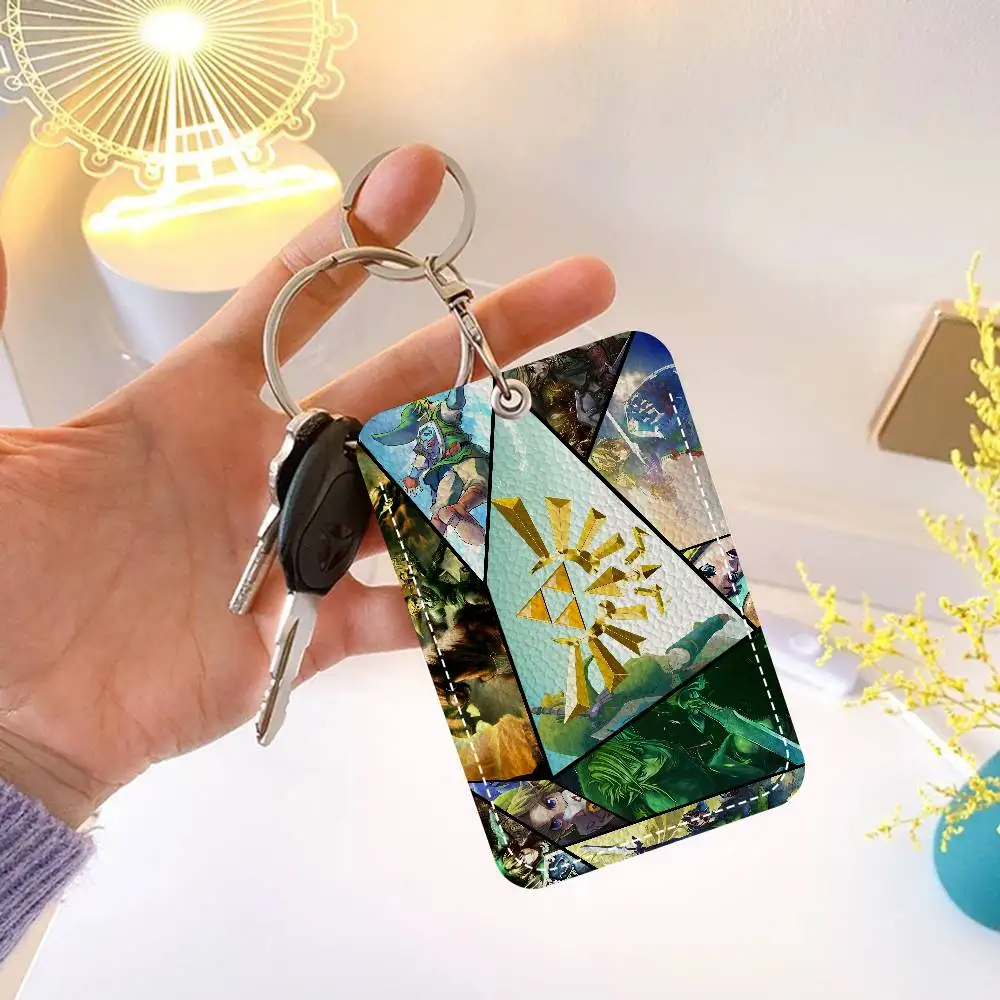 حامل بطاقة الوصول PU من The Legend of Z-Zeldas Game Style مع سلسلة مفاتيح - حماية تنفيذية لبطاقة البنك، حافظة بطاقة حافلة Subway #2