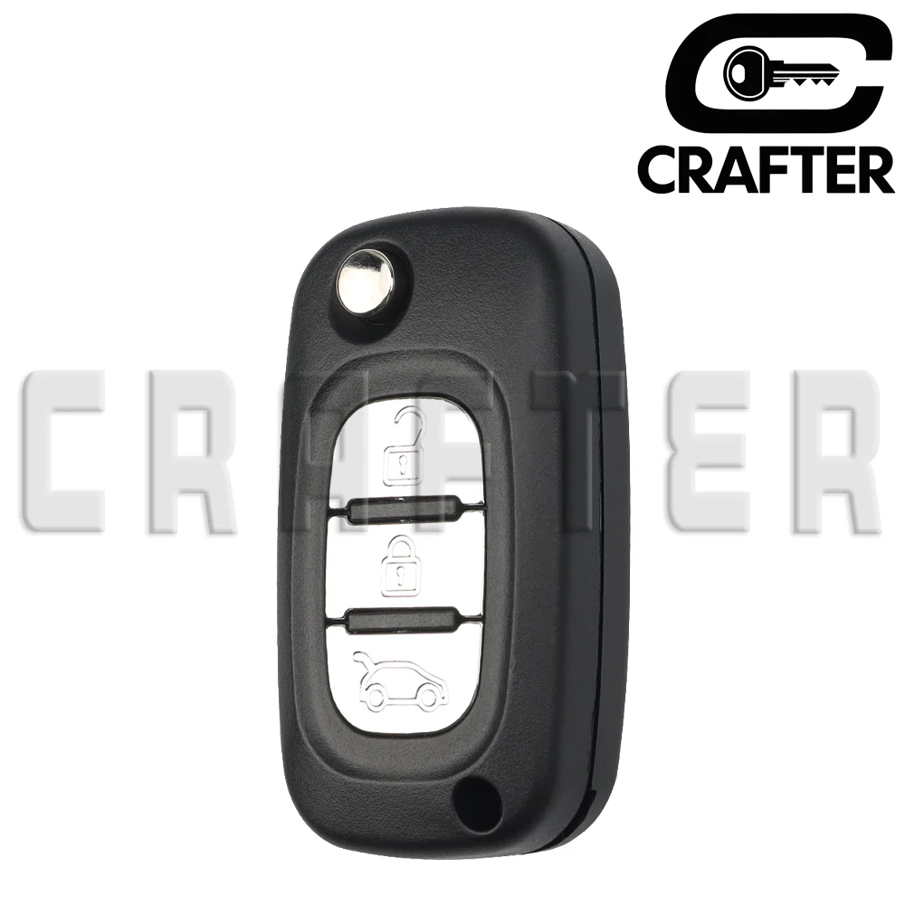 Llave Crafters Renault 46 CHIP PCF7946/47 433MHz hoja VA2 llave remota de coche para Renault Megane Logan Clio Sandero no modificada