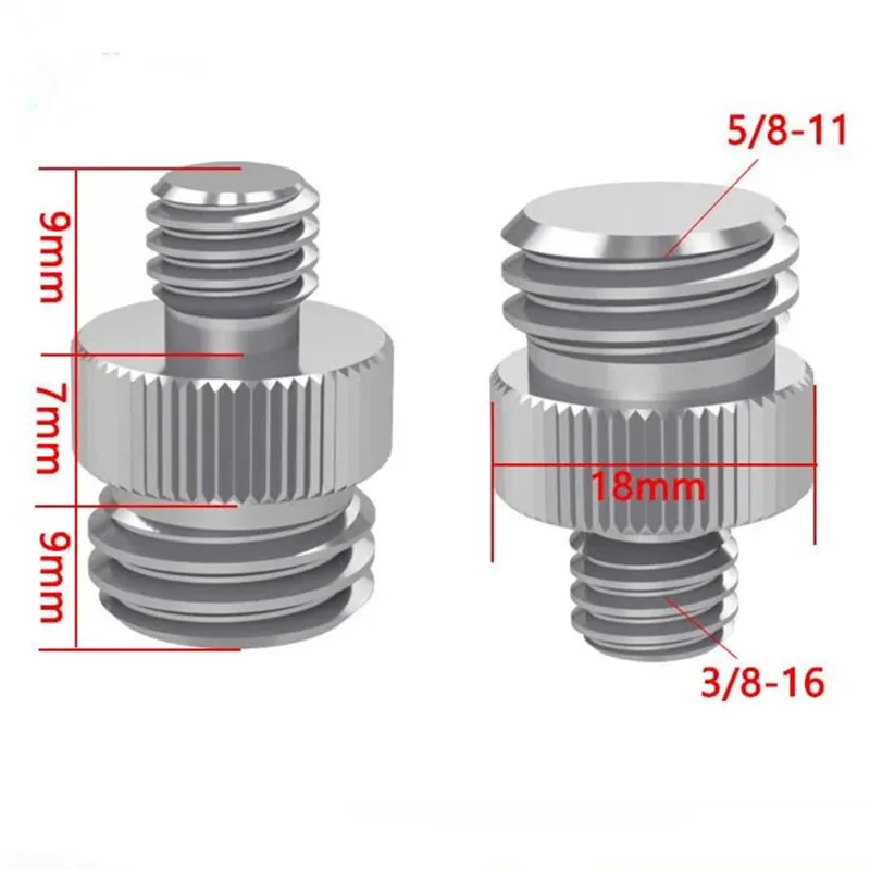 2PCS High quality lazer level tripod wall sticking instrument aluminum alloy adapter thread 5/8 turn 1/4 3/8 adapter screw