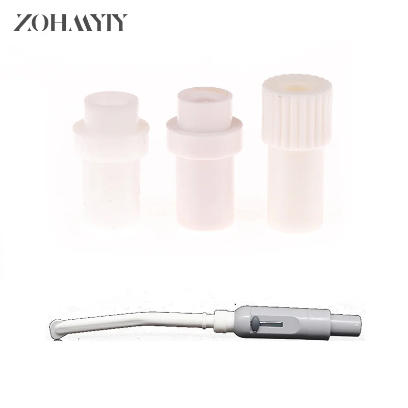 Dental Saliva Ejector Weak Suction Rubber Snap Head Adapter Replacement Dentistry Saliva Suction Tube Weak Suction Joint