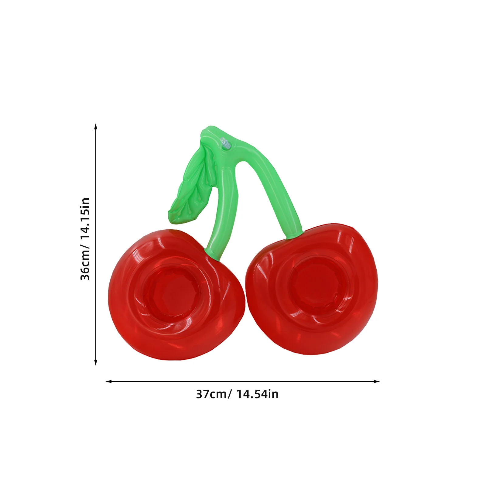 Portavasos flotante duradero de Pvc Premium de doble boca de cereza inflable para piscina, fiesta en la playa, uso en agua al aire libre, 2 uds.
