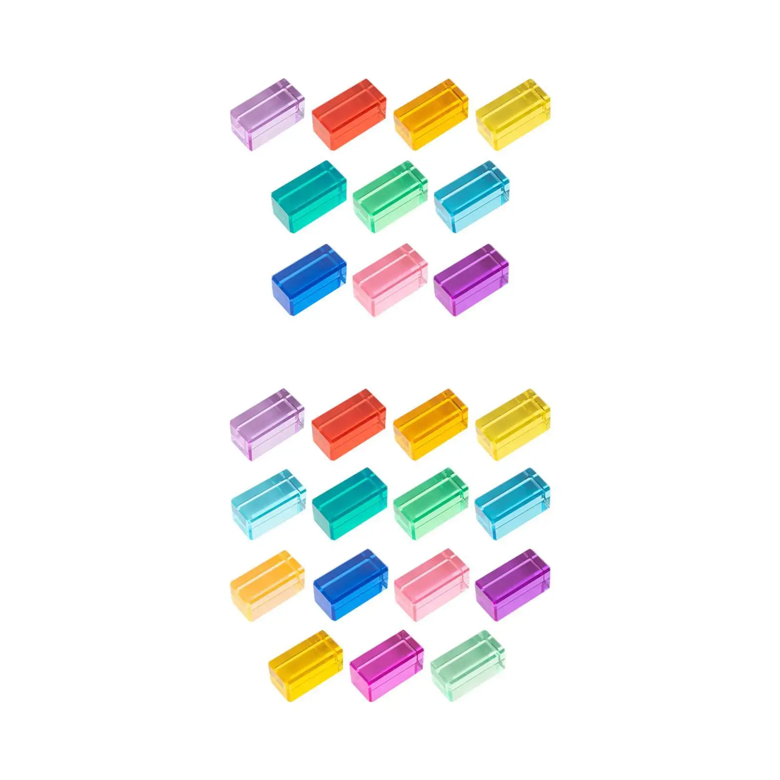 Set di blocchi di costruzione arcobaleno Abilità di motori fini Giocattolo sensoriale Trasparente colorato Coordinazione occhio-mano Giocattoli educativi Regalo