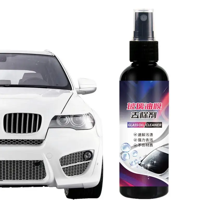 

Car Glass Oil Film Cleaner Water Based Oil Film Remover For Car Glass Mild Effective Car Cleaner 100ml Safety For Shower Door