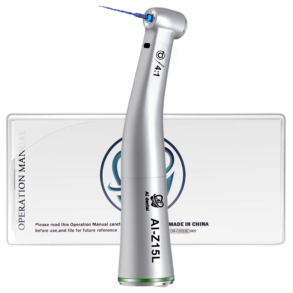 AI-Z Series Dental Contra Angle Increasing Speed 1:4.2/1:5/1:1/4:1 Low Speed Handpiece Optic LED For E-type Electric Micromotor