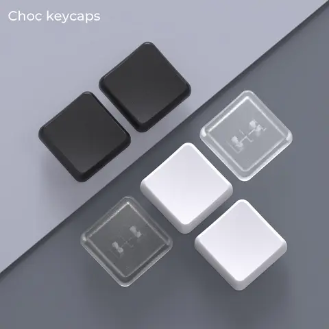 Capuchons de touches Choc PBT à profil bas pour Kailh 1350, commutateurs Choc, clavier mécanique, ultra fin, noir, blanc, transparent, 5 pièces, 10 pièces, 30 pièces, 50 pièces