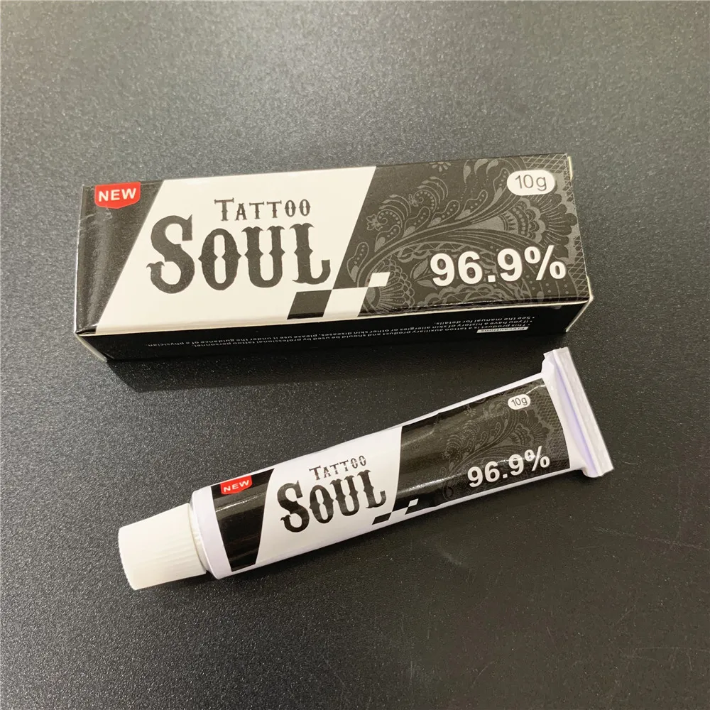 96.9% Black Soul Before Tattoo Cream for Semi Permanent Makeup Piercing Microblading Eyebrow Eyelinber Lip 10G