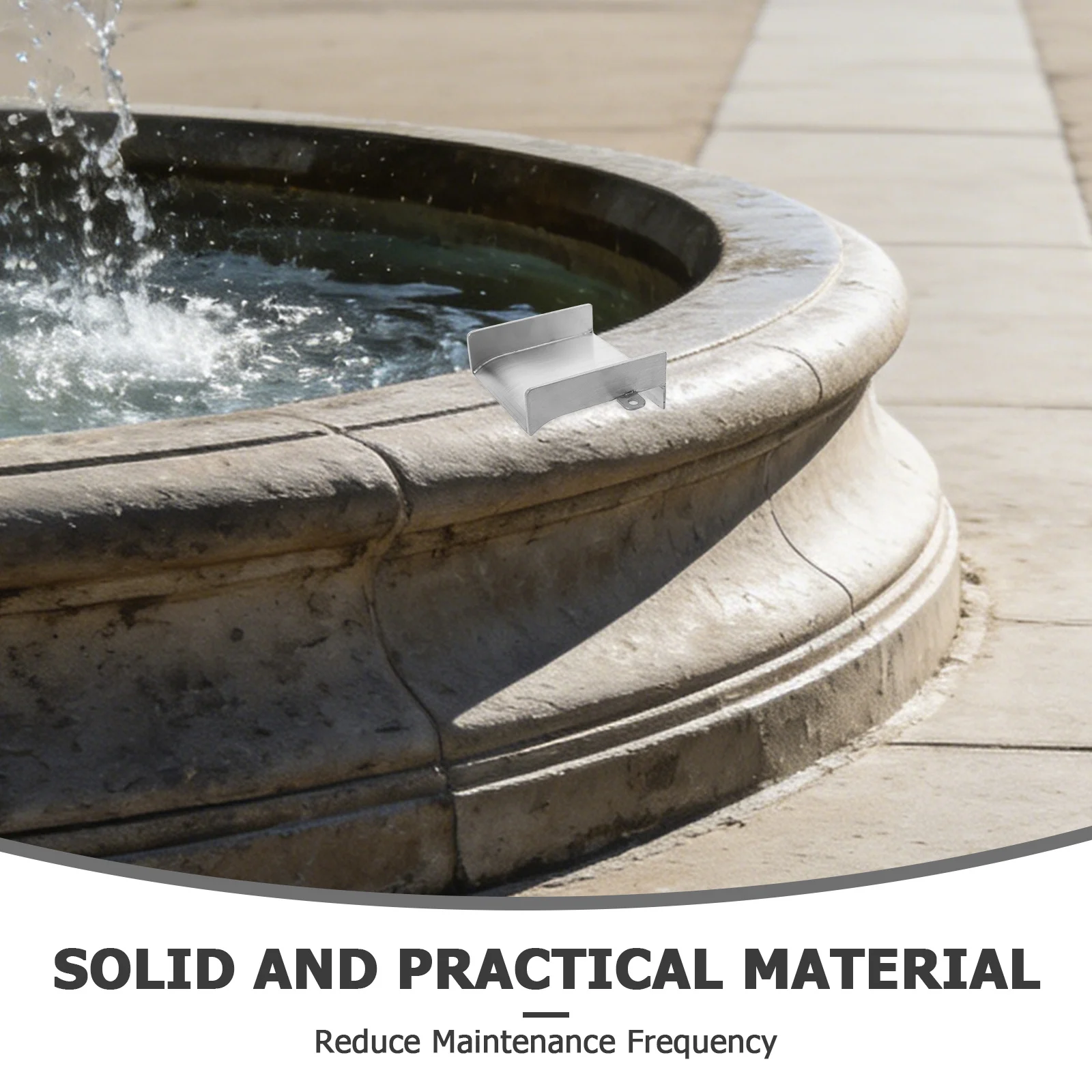 Pond Waterfall Spillway Outlet 3.93X3.93X1.61 Inch Stainless Steel Diy Spout For Outdoor Garden Fountain Pool Water