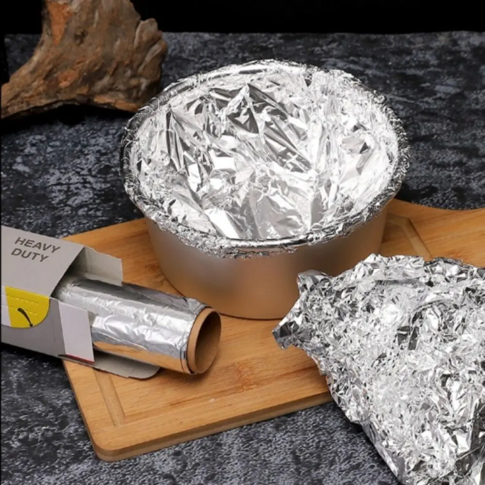 5m/10m/20m Disposable Tin Foil Paper Thickened Food-grade Barbecue Foil Heat-Resistant Non-stick Aluminum Foil Paper Baking