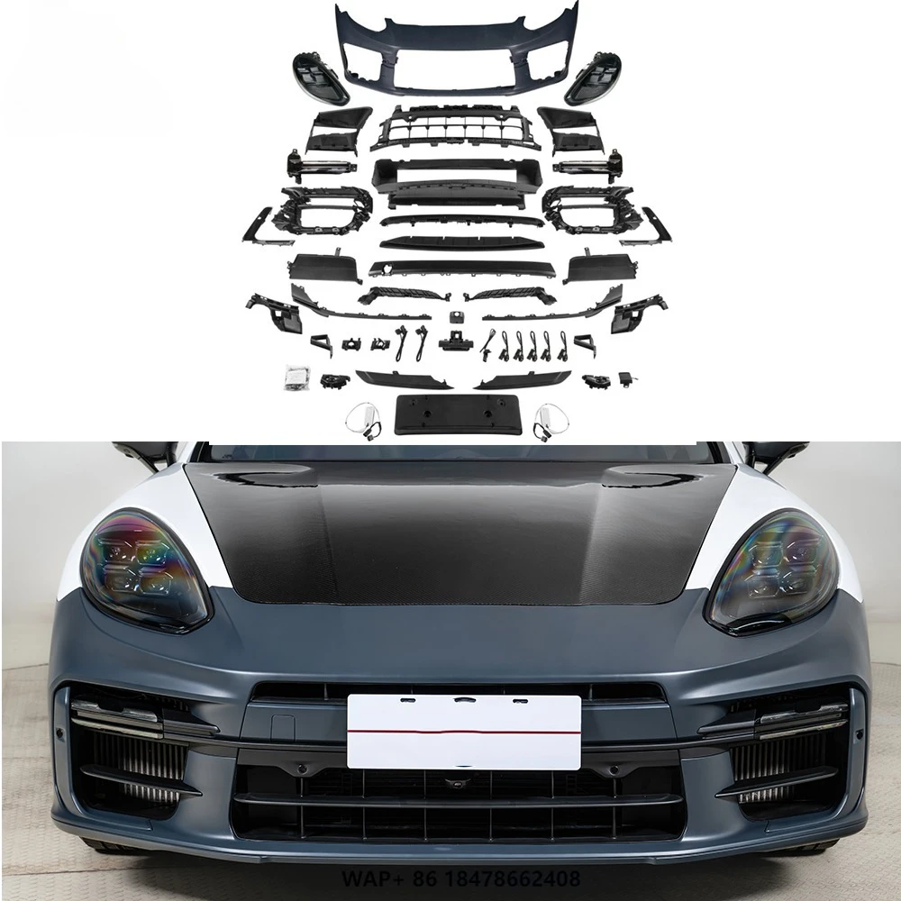 

Factory Price Car Accessories Front Bumpers for porsche Panamera 2010-2016 Upgraded 966 Front Bumper and Headlight Assembly