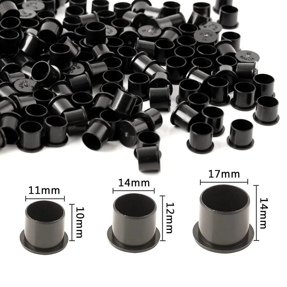 1000/500PCS Black Tattoo Ink Cups Disposable Tattoo Ink Pigment Holder Containers Pigment Cups with Base Tattoo Supplies