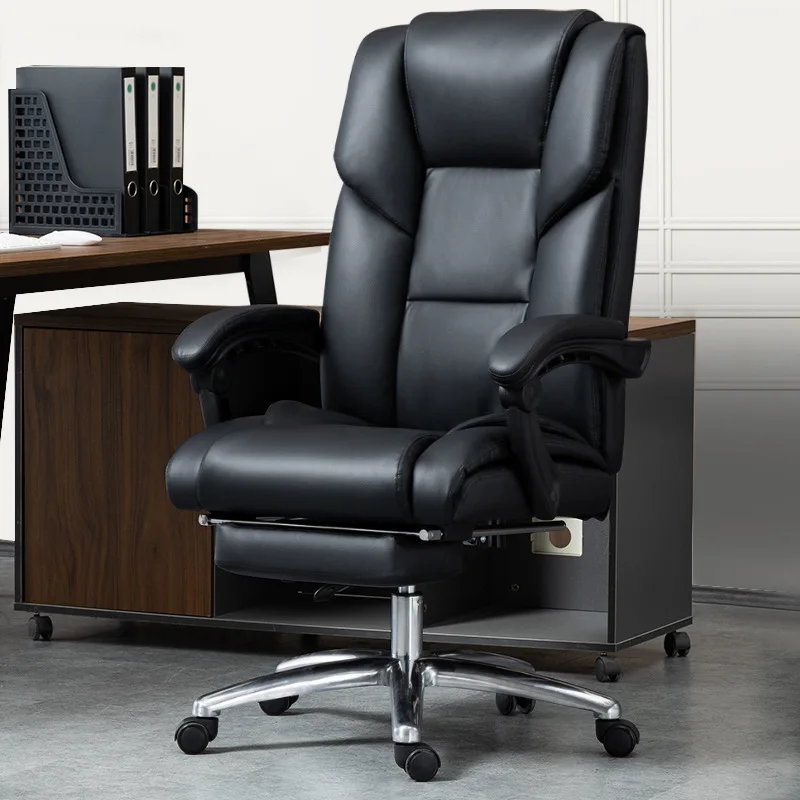 

AOLIVIYA In Stock Reclining Computer Chair Massage Genuine Leather Executive Office Chair Conference Chair Home Adjustable