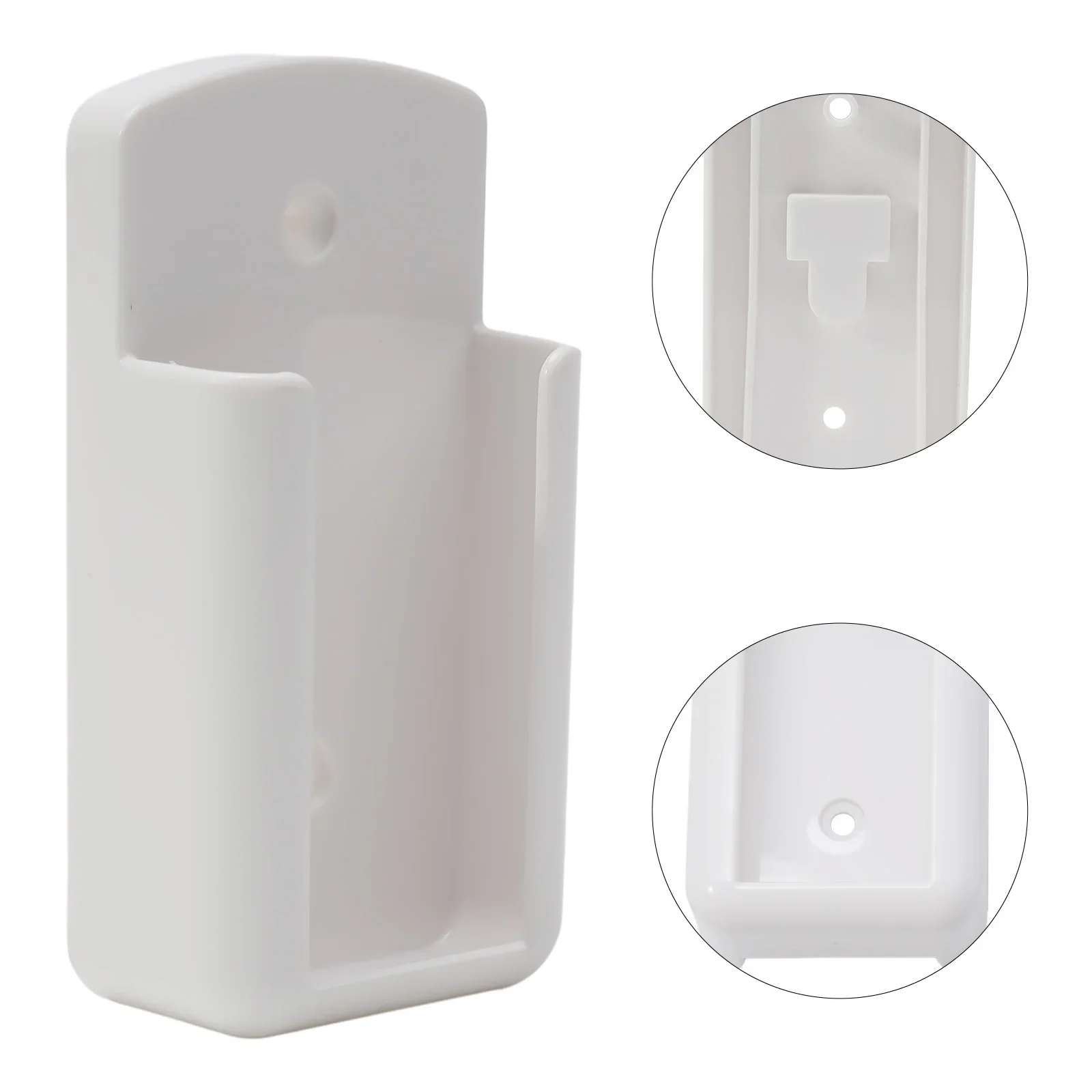 Wall Mount Phone Plug Holder Mobile Phone Charging Stand Air Conditioner TV Remote Control Storage Box Home Storage Holders Rack