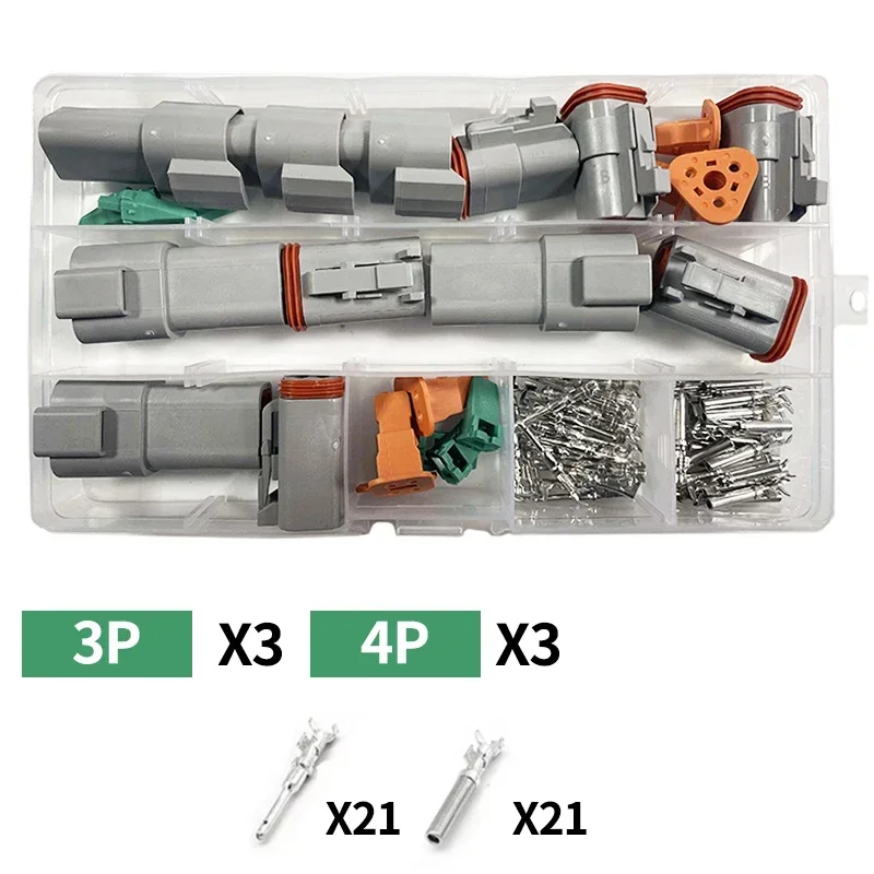 588 Stuks Deutsch Type Connector Kit Waterdichte Draad Dt Serie Connector Set Dt06 04 2/3 / 4 Pin 6/8/12 Pin Verzegelde Plug