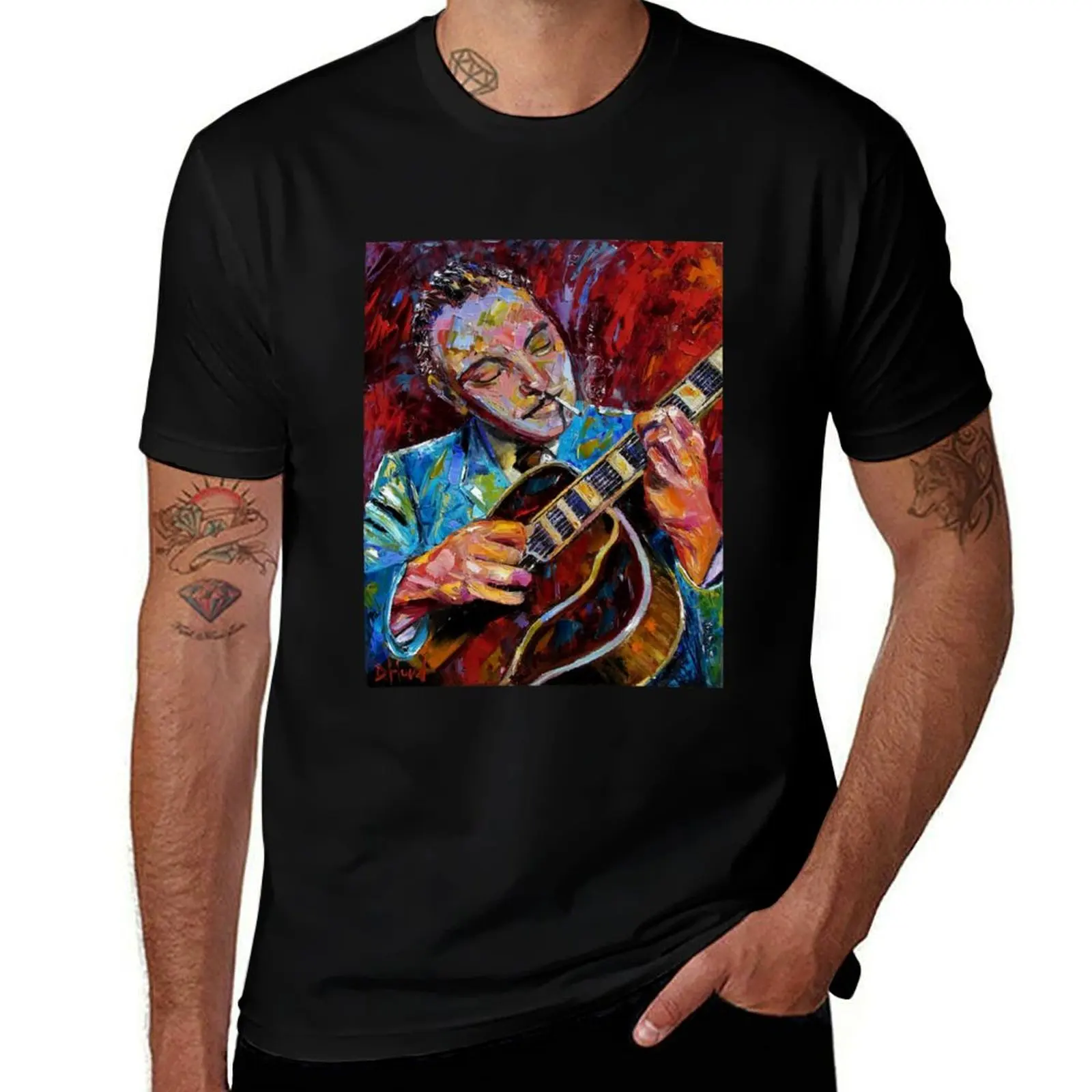Reinhardt Guitar t humor designer Legend funny Jazz t t designer man shirts T-Shirt shirt man shirt dark Django